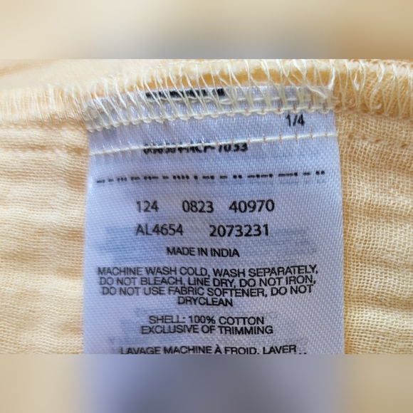 COLUMBIA Holly Hideaway Breezy Short Sleeve Top - Size L - Light Yellow (NWT) - Picture 11 of 14